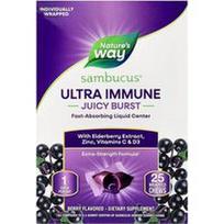 Nature's Way, Sambucus® Ultra Immune Juicy Burst, uogų skonio, 25 kramtukai