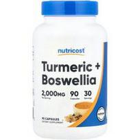 Nutricost, Ciberžolė + bosvelija, 90 kapsulių