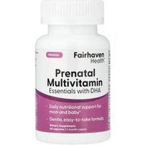 Fairhaven Health, Prenataliniai multivitaminų kompleksai su DHA, citrinų esencija, 60 kapsulių