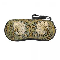 William Morris Pimpernel Akinių dėklas Neopreninis Užtrauktukas Gėlių tekstilės raštas Korpusas Akinių dėklas Apsauginė dėžutė akiniams One Size beige