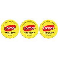 Carmex, Klasikinis lūpų balzamas, gydomasis, 3 indeliai po 7,5 g (0,25 uncijos)