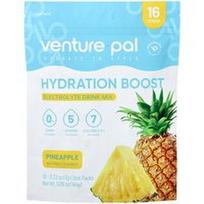 Venture Pal, Hidratacijos stiprinimo elektrolitų gėrimų mišinys, ananasų skonio, 16 pakelių po 9 g (0,32 uncijos)