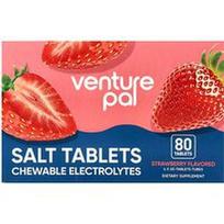 Venture Pal, Druskos tabletės, kramtomos elektrolitų tabletės, braškių skonio, 80 tablečių