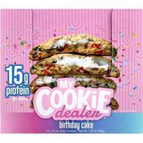 My Cookie Dealer Protein, Baltyminiai sausainiai, gimtadienio tortas, 12 sausainių po 63 g