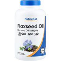 Nutricost, Linų sėmenų aliejus, 1200 mg, 120 minkštųjų kapsulių