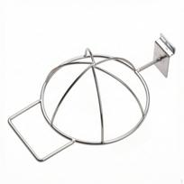 Slatboard kepurių stovas, tvirtas, su plyšiais, kepurių ekspozicijai, tvirtas Silver Duckbill Hat Rack gray