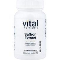 Vital Nutrients, Šafrano ekstraktas, 60 veganiškų kapsulių (15 mg vienoje kapsulėje)