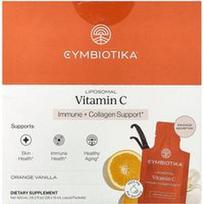 Cymbiotika, Liposominis vitaminas C, apelsinų ir vanilės, 28 skysčio pakeliai po 5 ml (0,17 fl oz)