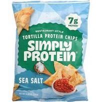 Simply Protein, Restoraninio stiliaus tortilijų baltymų traškučiai, jūros druska, 130 g