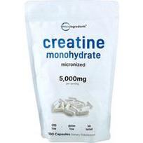 Micro Ingredients, Kreatino monohidratas, 500 kapsulių (714,28 mg vienoje kapsulėje)