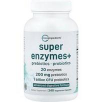 Micro Ingredients, „Super Enzymes+“, 240 vegetariškų kapsulių