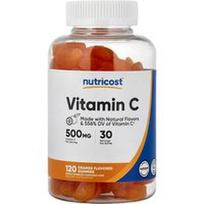 Nutricost, Vitamino C guminukai, apelsinų skonio, 120 guminukų