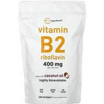 Micro Ingredients, Vitaminas B2 riboflavinas, 240 minkštųjų kapsulių (200 mg vienoje minkštojoje kapsulėje)