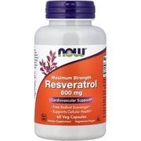 NOW Foods, Resveratrolis, 600 mg, 60 daržovių kapsulių