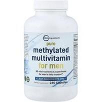 Micro Ingredients, Grynas metilintas multivitaminas vyrams, 240 kapsulių