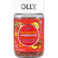 OLLY, Probiotikų + prebiotikų guminukai, persikų ir persikų skonio, 60 guminukų