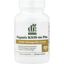 Dr. Murray's, Organinės KSM-66 Plus, 60 veganiškų kapsulių