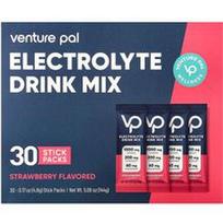 Venture Pal, Elektrolitų gėrimų mišinys, braškių skonio, 30 pakelių po 0,17 uncijos (4,8 g)