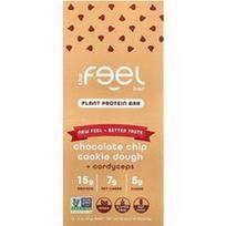 The Feel Bar, Augalinių baltymų batonėliai, šokoladinių sausainių tešla ir kordicepsas, 10 batonėlių po 57 g