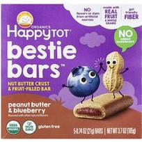 Happy Family Organics, „HappyTot®“, „Bestie“ batonėliai™, su žemės riešutų sviestu ir mėlynėmis, 5 batonėliai po 21 g (0,74 uncijos)