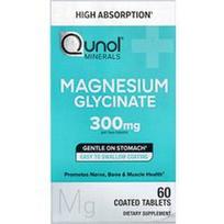 Qunol, Magnio glicinatas, 60 dengtų tablečių (150 mg vienoje tabletėje)