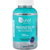 Qunol, Magnio glicinato guminukai, mišrių uogų skonio, 90 guminukų (60 mg viename guminuke)