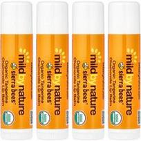 Mild By Nature, Organiniai lūpų balzamai, mandarinų ir ramunėlių, 4 vnt. pakuotė, po 4,25 g (0,15 uncijos)