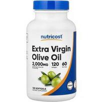 Nutricost, Ypač tyras alyvuogių aliejus, 120 minkštųjų kapsulių (1000 mg vienoje minkštojoje kapsulėje)