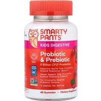 SmartyPants, „Kids Digestive“ probiotikų ir prebiotikų guminukai, braškių skonio, 45 guminukai.