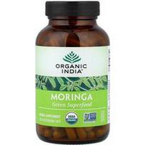 Organic India, Moringa, 180 vegetariškų kapsulių (350 mg vienoje kapsulėje)
