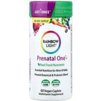 Rainbow Light, „Prenatal One®+“ tikro maisto maistinės medžiagos, 60 veganiškų kapsulių
