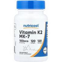 Nutricost, Vitamin K2 MK-7, 100 mcg, 120 Softgels