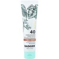 Badger, Veidui skirtas mineralinis apsauginis kremas nuo saulės, SPF 40, skaidrus atspalvis, 50 ml