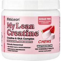 Fit & Lean, „My Lean Creatine™“ kramtukai, arbūzo skonio, 120 kramtomųjų tablečių