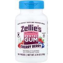 Zellie's, Dantų kramtomoji guma, vyšnių uogų skonio, 100 vnt.