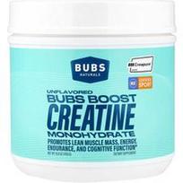 BUBS Naturals, „Bubs Boost“ kreatino monohidratas, be skonio, 450 g