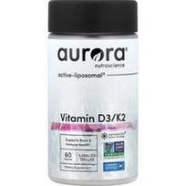 Aurora Nutrascience, Vitaminas D3 / K2, 60 kapsulių