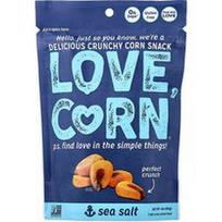Love Corn, Skanūs traškūs kukurūzai, jūros druska, 115 g