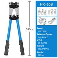 HX-50B 6-50mm² AWG 10-0 Presavimo replės Vamzdelių gnybtų presavimo įrankis Šešiakampis presavimo įrankis Daugiafunkcis įrankis Akumuliatoriaus laido gnybtas Kabelio rankiniai įrankiai