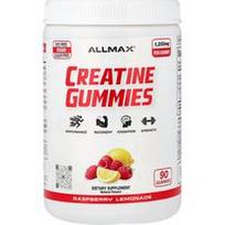 ALLMAX, Kreatino guminukai, aviečių limonadas, 1250 mg, 90 guminukų
