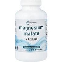 Micro Ingredients, Magnio malatas, 240 kapsulių (500 mg vienoje kapsulėje)