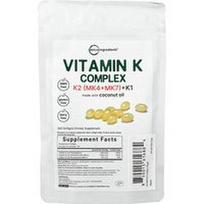 Micro Ingredients, Vitamino K kompleksas, 360 minkštųjų kapsulių
