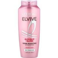 L'Oréal, „Elvive“ glikolinis + blizgesį suteikiantis šampūnas su sistema, skirtas pažeistiems, porėtiems plaukams, 375 ml