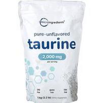 Micro Ingredients, Grynas taurinas, be skonio, 2,2 svaro (1 kg)