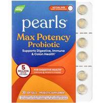 Nature's Way, Pearls®, probiotikas, maksimalus stiprumas, 5 milijardai KFV, 30 minkštųjų kapsulių