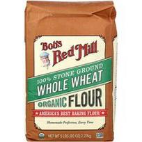 Bob's Red Mill, Ekologiški 100 % akmenimis malti pilno malimo kvietiniai miltai, 80 uncijų (2,27 kg)