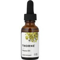 Thorne, Vitaminas D3, 30 ml (1 skysčio uncija)