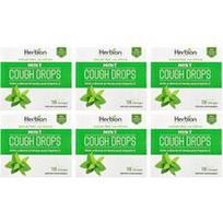 Herbion Naturals, Kosulio lašai, mėtų skonio, be cukraus, 6 pakeliai po 18 lašų
