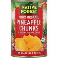 Native Forest, 100 % ekologiški ananasų gabaliukai, 400 g