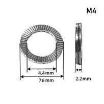 5Pcs Double Side Lock Washers M4 M10 M12 M16 M20 Hardware Fastener Wedge Lock Washer Self-Lock 304 Stainless Steel